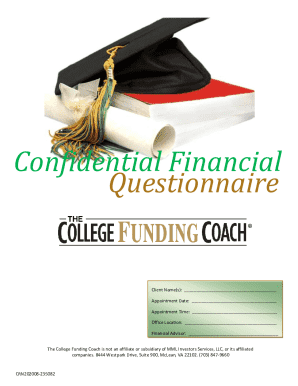 Confidential Financial Questionnaire