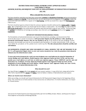 Florida Supreme Court Approved Family Law Form 12.903(a)