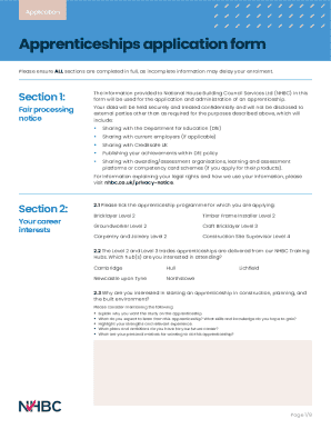 UK Apprenticeship Application Form