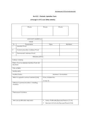 Re-KYC Periodic Updation Form