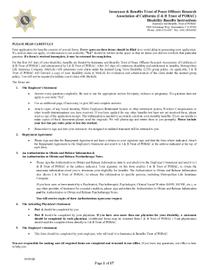 California Peace Officers Disability Benefits Application