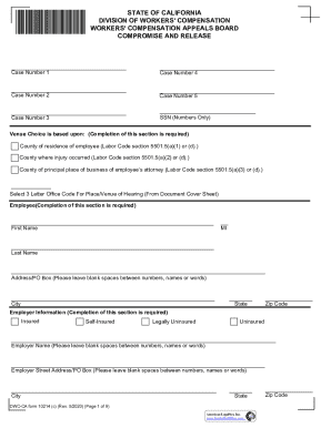 California Workers' Compensation Compromise and Release