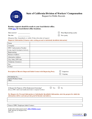 California Public Records Act Request Form