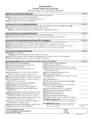 Exercise Science Degree Requirements