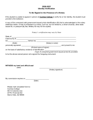 Identity Verification Form