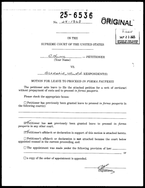 Motion for Leave to Proceed in Forma Pauperis