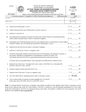 South Carolina I-335 Form