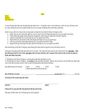 Virginia Voter Registration Protected Status Form