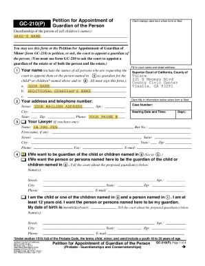 Petition for Appointment of Guardian of the Person