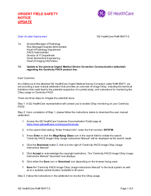 Urgent Medical Device Correction Notice
