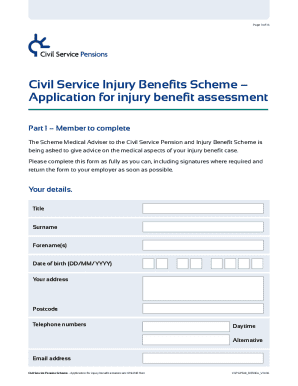 Civil Service Injury Benefit Assessment Application