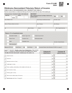 Oklahoma Nonresident Fiduciary Income Tax Return