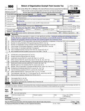Form 990 Return of Organization Exempt From Income Tax
