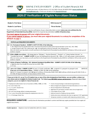 2026-27 Verification of Eligible Non-citizen Status