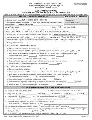 Elevation Certificate