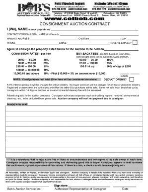 Consignment Auction Contract