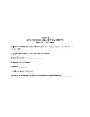 Real Estate Contract Installments