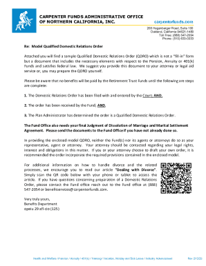 Qualified Domestic Relations Order