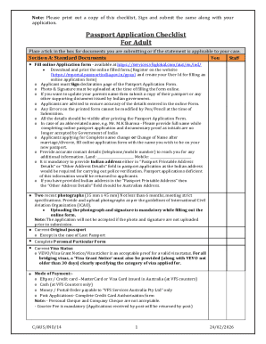 Indian Passport Application Checklist