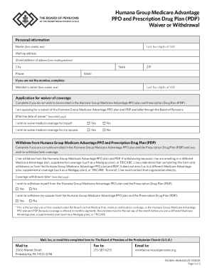 Humana Group Medicare Advantage Waiver or Withdrawal Form