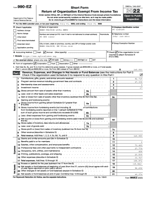 Form 990-EZ 2022