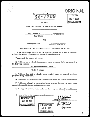 Motion for Leave to Proceed in Forma Pauperis