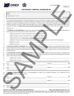 Commercial Contingency Removal Addendum