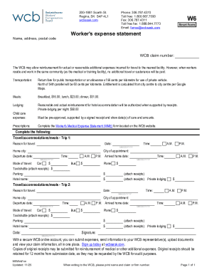Worker's Expense Statement