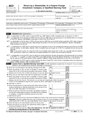 Form 8621 Passive Foreign Investment Company