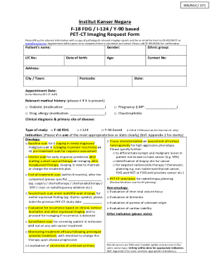PET-CT Imaging Request Form