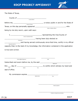 EDCP Project Affidavit