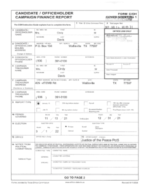 Texas Campaign Finance Report