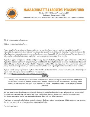 Pension Application Form