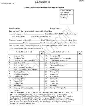 Job Oriented Physical and Functionality Certification