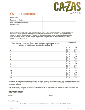 Tenant Transfer Form