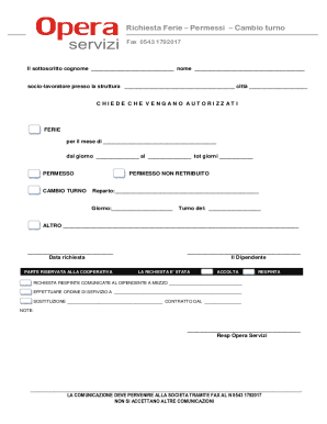 Vacation Request Form