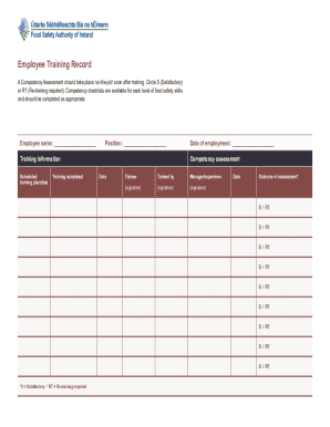 Employee Training Record