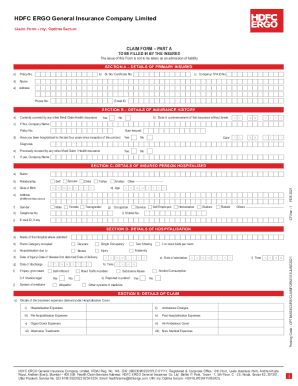 HDFC ERGO Health Insurance Claim Form