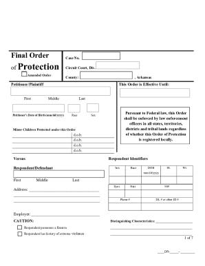 Arkansas Order of Protection