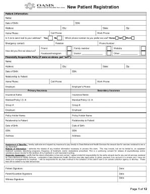New Patient Registration Form
