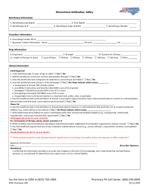 Adbry Monoclonal Antibodies Form