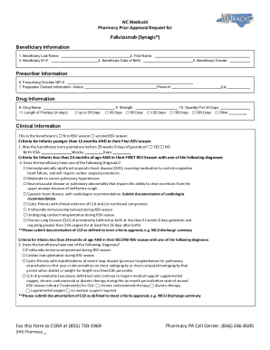 NC Medicaid Pharmacy Prior Approval Request for