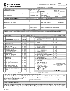 Plumbing Permit Application
