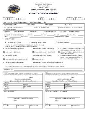 Philippines Electronics Permit Application