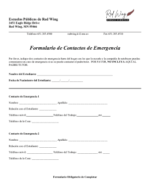 Emergency Contact Form