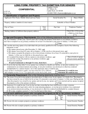 Property Tax Exemption for Seniors