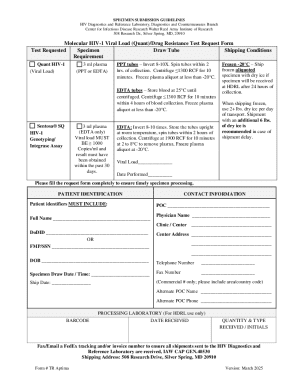 HIV Test Request Form