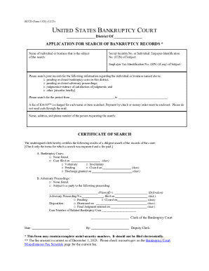 US Bankruptcy Court Record Search Application