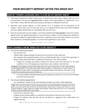Nebraska Security Deposit Demand Letter