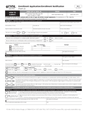 Louisiana Teacher Retirement System Enrollment Application
